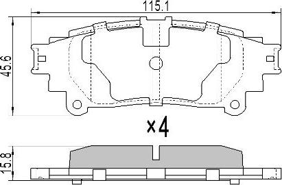 FREMAX FBP-1695 - Brake Pad Set, disc brake autospares.lv