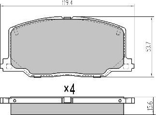 FREMAX FBP-1691 - Brake Pad Set, disc brake autospares.lv