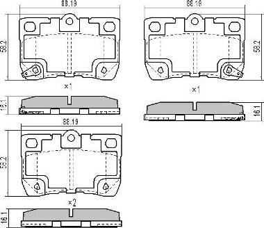 FREMAX FBP-1693 - Brake Pad Set, disc brake autospares.lv