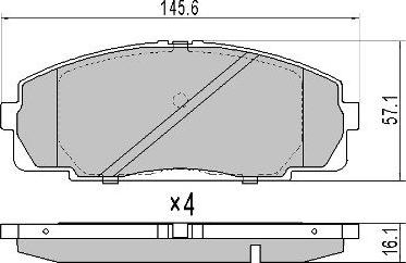 Herth+Buss Jakoparts J3602069 - Brake Pad Set, disc brake autospares.lv