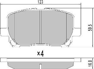 Japanparts PA213MK - Brake Pad Set, disc brake autospares.lv