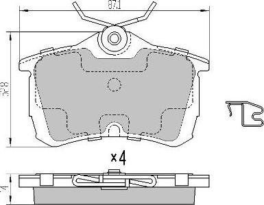 FREMAX FBP-1608 - Brake Pad Set, disc brake autospares.lv