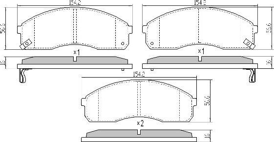 FREMAX FBP-1689 - Brake Pad Set, disc brake autospares.lv