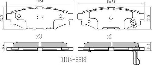 FREMAX FBP-1630 - Brake Pad Set, disc brake autospares.lv