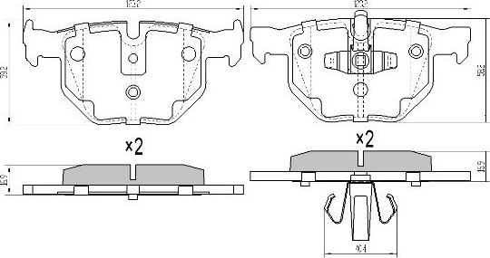 FREMAX FBP-1624 - Brake Pad Set, disc brake autospares.lv