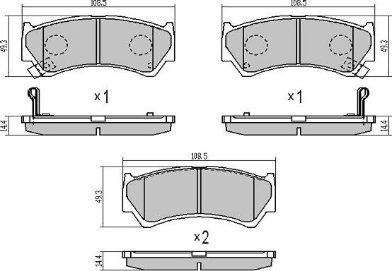 FREMAX FBP-1621 - Brake Pad Set, disc brake autospares.lv