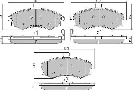 FREMAX FBP-1622 - Brake Pad Set, disc brake autospares.lv