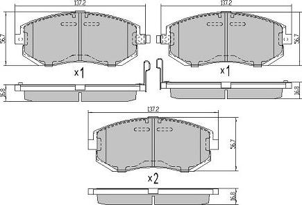 FREMAX FBP-1627 - Brake Pad Set, disc brake autospares.lv