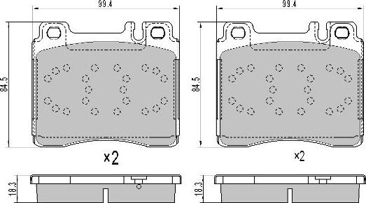 FREMAX FBP-1097 - Brake Pad Set, disc brake autospares.lv