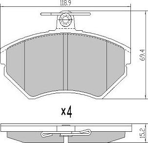 FREMAX FBP-1051 - Brake Pad Set, disc brake autospares.lv