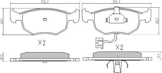 FREMAX FBP-1031 - Brake Pad Set, disc brake autospares.lv