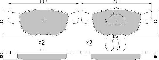 FREMAX FBP-1028 - Brake Pad Set, disc brake autospares.lv