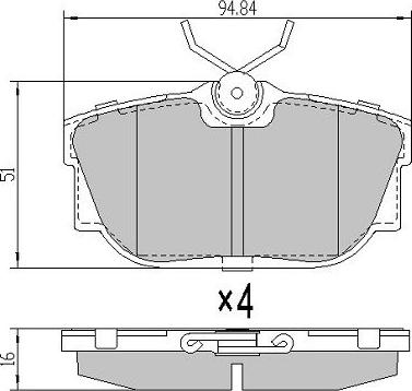 FREMAX FBP-1162 - Brake Pad Set, disc brake autospares.lv