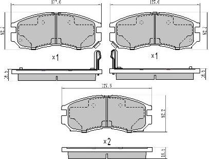 FREMAX FBP-1103 - Brake Pad Set, disc brake autospares.lv