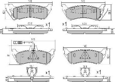 FREMAX FBP-1119 - Brake Pad Set, disc brake autospares.lv