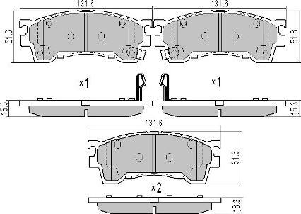 FREMAX FBP-1610 - Brake Pad Set, disc brake autospares.lv