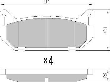 FREMAX FBP-1185 - Brake Pad Set, disc brake autospares.lv