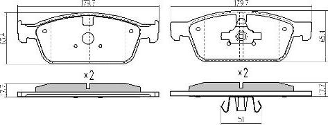 FREMAX FBP-1896 - Brake Pad Set, disc brake autospares.lv