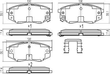 FREMAX FBP-1890 - Brake Pad Set, disc brake autospares.lv