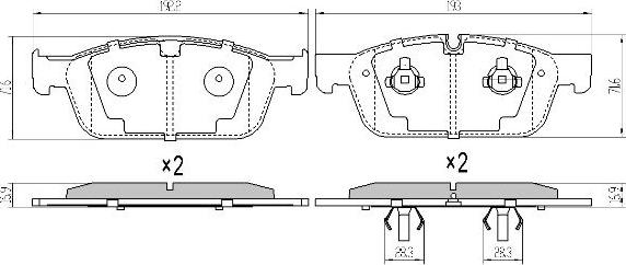 FREMAX FBP-1891 - Brake Pad Set, disc brake autospares.lv