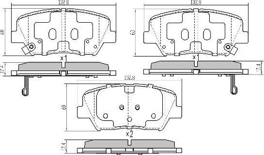 FREMAX FBP-1898 - Brake Pad Set, disc brake autospares.lv