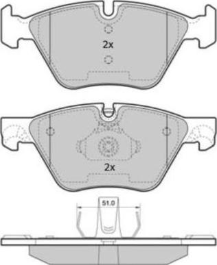 FREMAX FBP-1853 - Brake Pad Set, disc brake autospares.lv