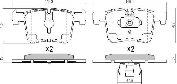 FREMAX FBP-1857 - Brake Pad Set, disc brake autospares.lv