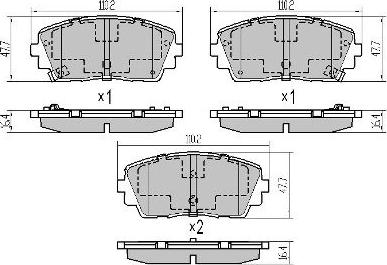 FREMAX FBP-1866 - Brake Pad Set, disc brake autospares.lv