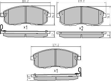 FREMAX FBP-1819 - Brake Pad Set, disc brake autospares.lv