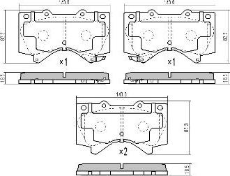 FREMAX FBP-1817 - Brake Pad Set, disc brake autospares.lv