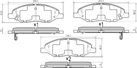 FREMAX FBP-1884 - Brake Pad Set, disc brake autospares.lv