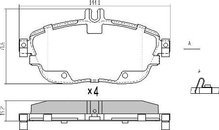 FREMAX FBP-1880 - Brake Pad Set, disc brake autospares.lv