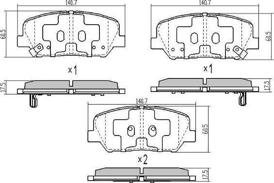 FREMAX FBP-1887 - Brake Pad Set, disc brake autospares.lv