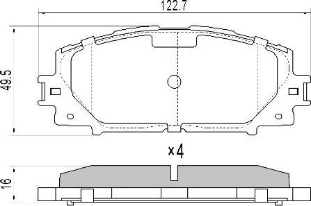 Triscan 414-4310 - Brake Pad Set, disc brake autospares.lv