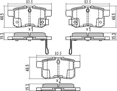 FREMAX FBP-1824 - Brake Pad Set, disc brake autospares.lv