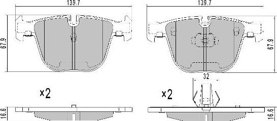 FREMAX FBP-1391 - Brake Pad Set, disc brake autospares.lv