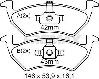 FREMAX FBP-1346 - Brake Pad Set, disc brake autospares.lv