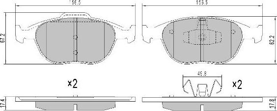 FREMAX FBP-1305 - Brake Pad Set, disc brake autospares.lv