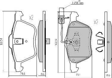 FREMAX FBP-1257 - Brake Pad Set, disc brake autospares.lv