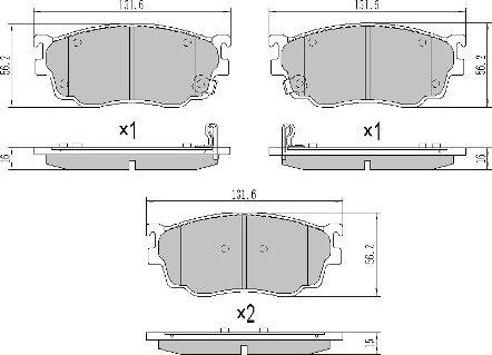 FREMAX FBP-1262 - Brake Pad Set, disc brake autospares.lv