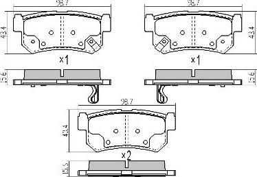 FREMAX FBP-1797 - Brake Pad Set, disc brake autospares.lv