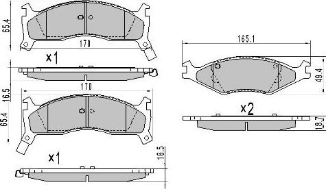 FREMAX FBP-1759 - Brake Pad Set, disc brake autospares.lv