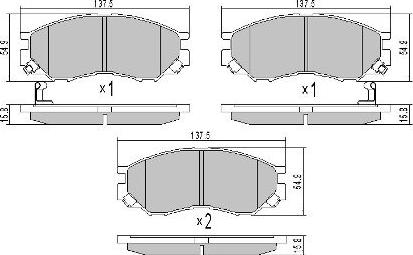 FREMAX FBP-1756 - Brake Pad Set, disc brake autospares.lv