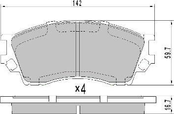 FREMAX FBP-1760 - Brake Pad Set, disc brake autospares.lv