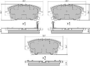 FREMAX FBP-1705 - Brake Pad Set, disc brake autospares.lv