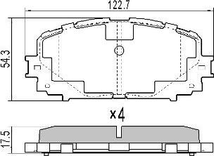 FREMAX FBP-1708 - Brake Pad Set, disc brake autospares.lv