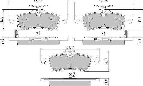 FREMAX FBP-1710 - Brake Pad Set, disc brake autospares.lv