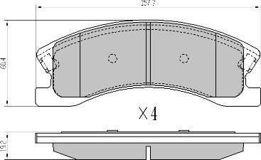 FREMAX FBP-1734 - Brake Pad Set, disc brake autospares.lv