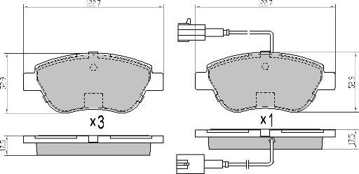 FREMAX FBP-1726 - Brake Pad Set, disc brake autospares.lv