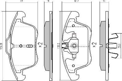 FREMAX FBP-1720 - Brake Pad Set, disc brake autospares.lv